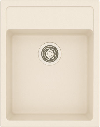 Unixton Leto38 Chiuvetă Bucătărie Drop-In Din Granit Lichid L39xLățime50cm Albă