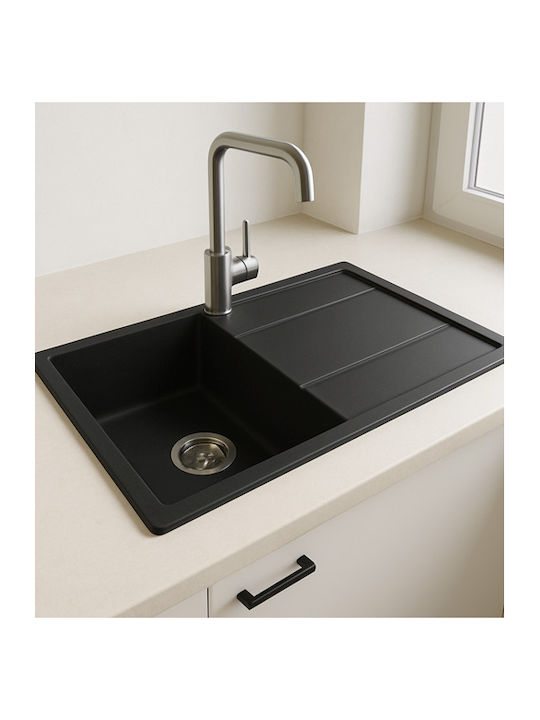 Unixton Drop-In Kitchen Sink from Liquid Granite 100x50cm Grey
