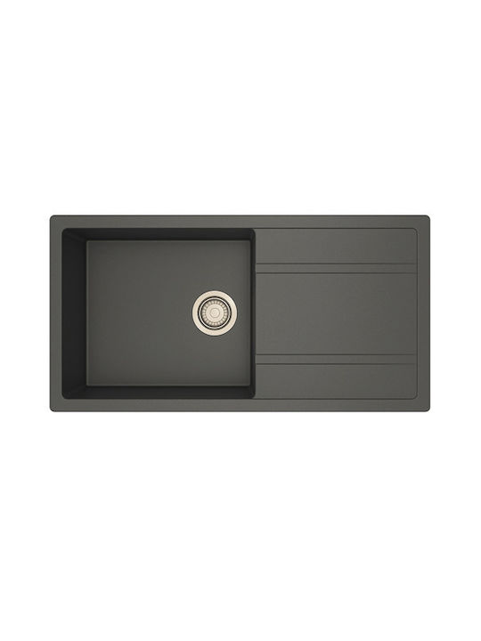 Unixton Drop-In Kitchen Sink Made of Liquid Granite M100xP50cm