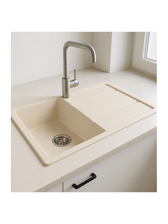 Unixton Drop-In Kitchen Sink from Liquid Granite 100x50cm Grey