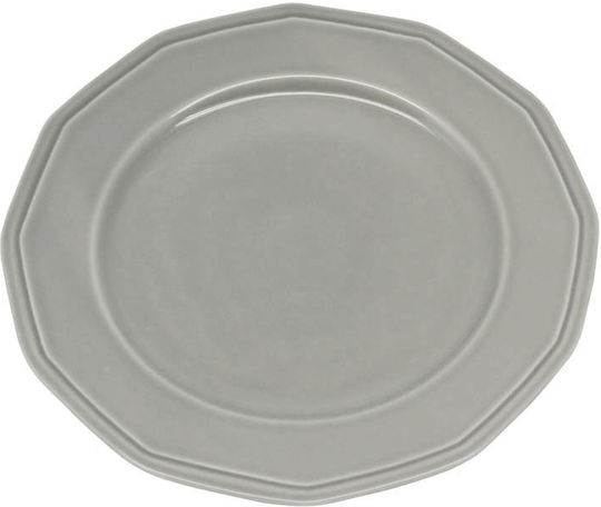 Ankor Premium Classic Desert Serving Plate from Grey Porcelain with Diameter 20cm 6 Pieces