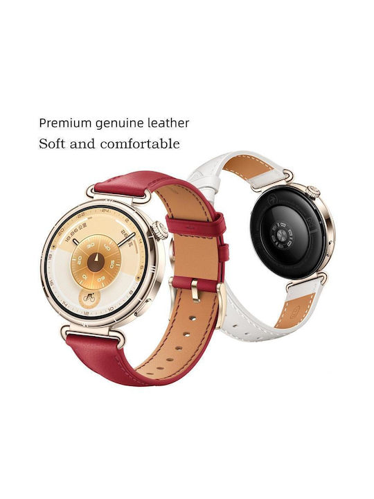 Soft Leather Watch Strap Gold Buckle Huawei Watch Gt 6 41mm Gt 5 41mm Gt 4 41mm Black