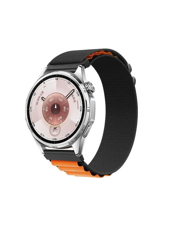 Alpine Loop Nylon Huawei Watch Gt 6 46mm Schwarzes Orange Tragbare Bänder Alpine Loop Nylon Huawei Watch Gt 6 46mm Schwarzes Orange Tragbare Bänder