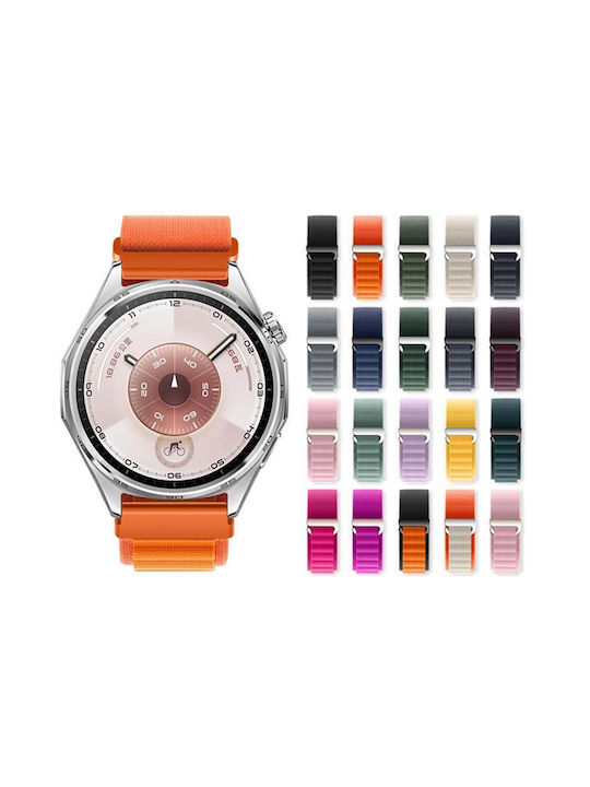 Alpine Loop Nylon Huawei Watch Gt 6 46mm Schwarzes Orange Tragbare Bänder
