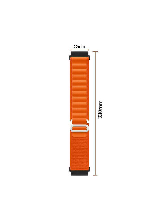 Alpine Loop Nylon Huawei Watch Gt 6 46mm Schwarzes Orange Tragbare Bänder