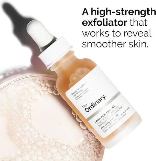 The Ordinary Lactic Acid 10% + HA Direct Feuchtigkeitsspendend Serum Gesicht mit Hyaluronsäure 30ml