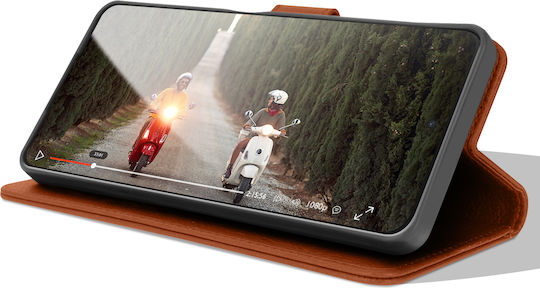 Zanaé Wallet Case Oppo A96 A76 Stand Magnetic Tab Brown