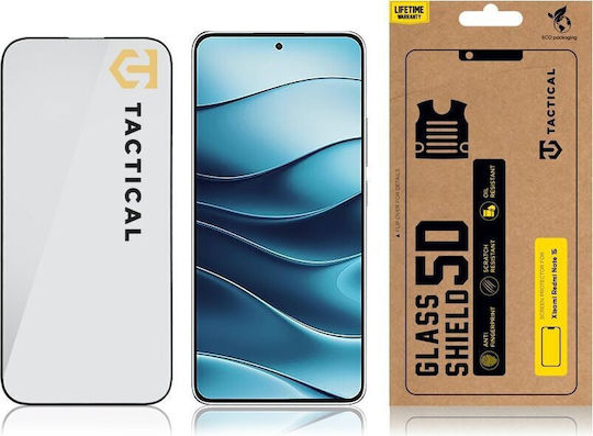 Tactical 5D 0.33mm Tempered Glass Black (Redmi Note 15 / Poco M8)