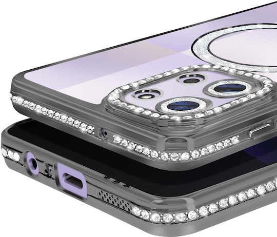 Avizar Калъф Redmi 15c Съвместим С Magsafe Камъни По Ръба Черен