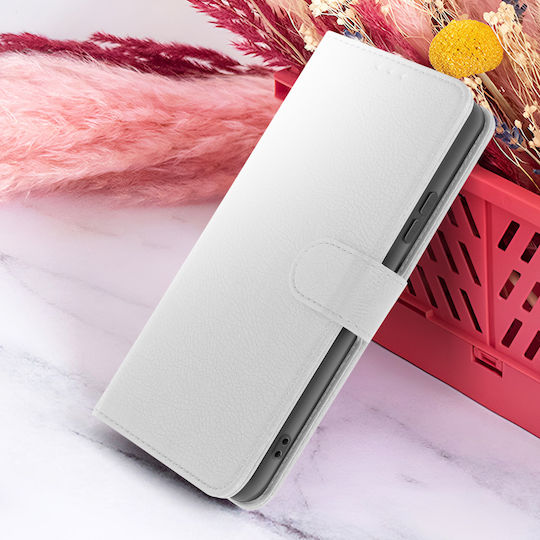 Zanaé Brieftaschenhülle Für Oppo A53 A53s Mit Ständer Magnetischer Tab Weiß