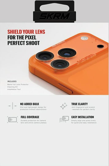 Skinarma Camera Protection Tempered Glass Orange for the iPhone 17 Pro