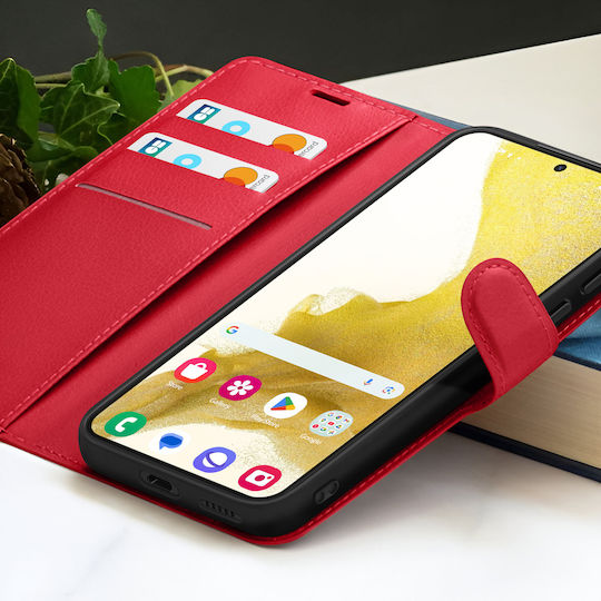 Zanaé Brieftaschenhülle Samsung Galaxy S22 Standriemen Rote