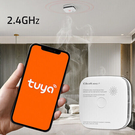 Qoltec Αυτόνομος Ανιχνευτής Καπνού Wi-Fi