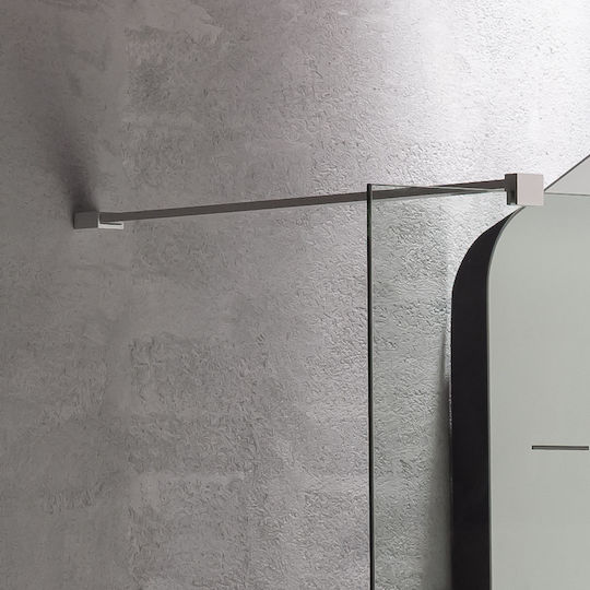 Devon Iwis Walk-in Σταθερό Πλαϊνό Ντουζιέρας 37-39x200cm Clear Glass