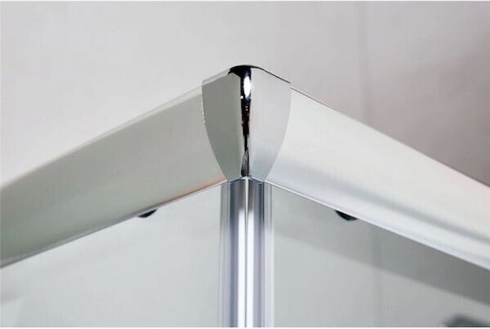 Tema Καμπίνα Ντουζιέρας με Συρόμενη Πόρτα 100x80x180cm Clear Glass Chrome Tema Καμπίνα Ντουζιέρας με Συρόμενη Πόρτα 100x80x180cm Clear Glass Chrome