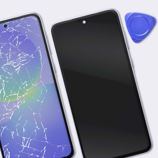 Clappio Vollständiger Ersatzbildschirm Galaxy A36 mit Rahmen Lavendelgrau