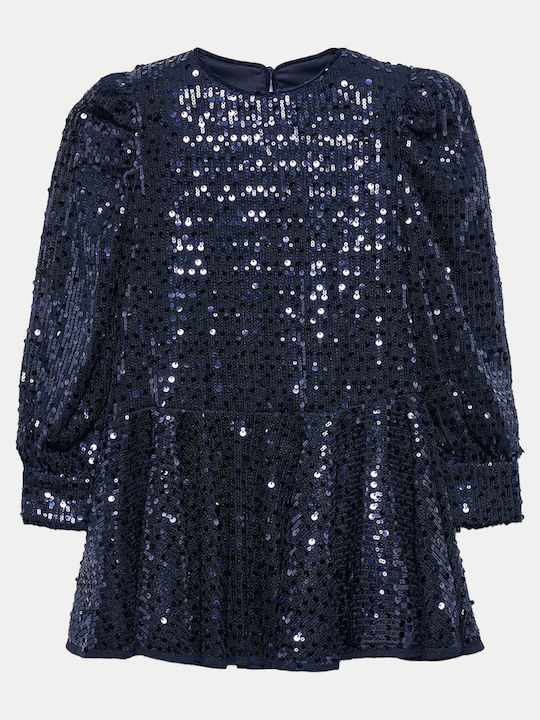 Rochie pentru Copii Mânecă lungă Dark Blue