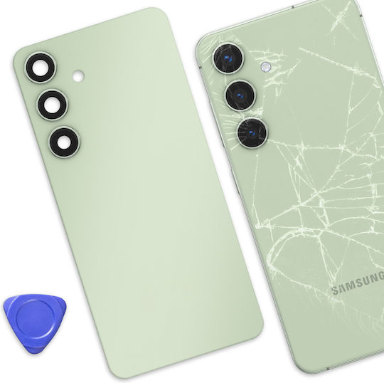 Clappio Капак За Батерия Galaxy S24 С Вградено Лепило Светлозелен