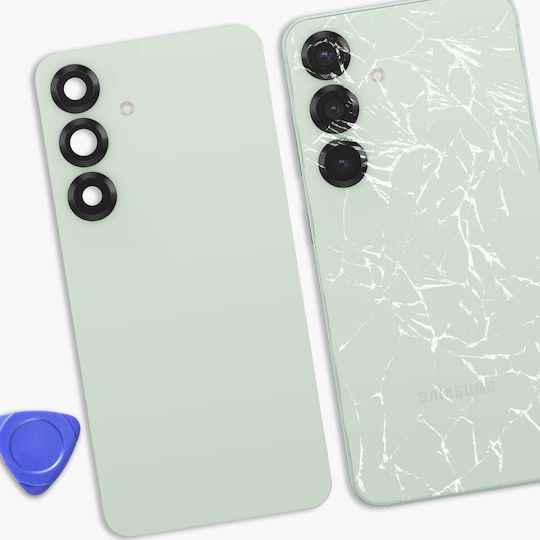 Clappio Ersatzabdeckung Für Galaxy S25 Integrierter Kleber Wasser Grün