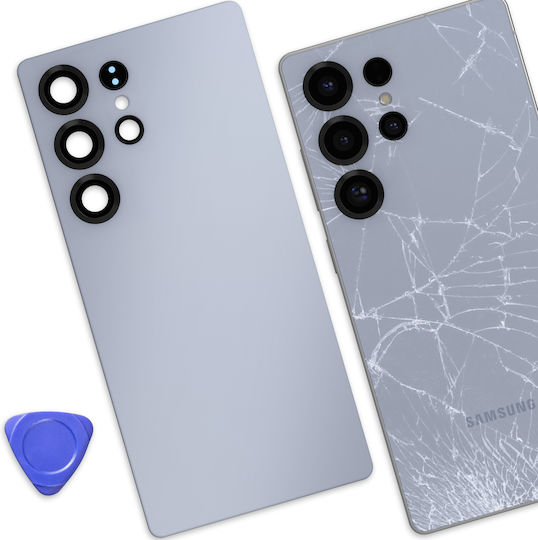Clappio Rear Glass Battery Cover Samsung Galaxy S25 Ultra Replacement Part Blue