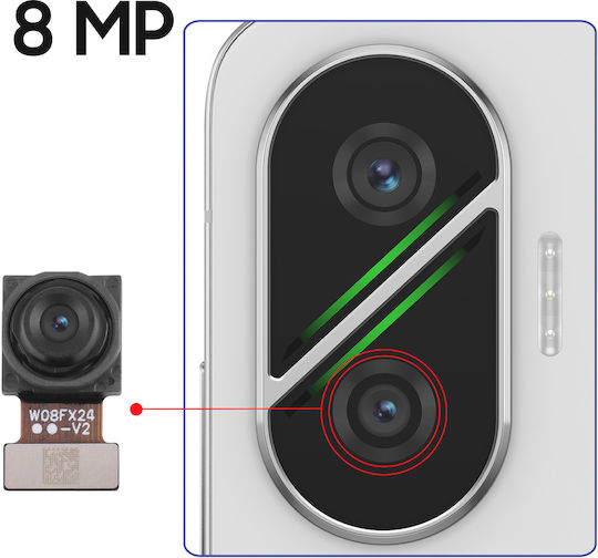 Clappio 8MP Ultra Wide Angle Rear Camera Xiaomi Poco F7 5G Black