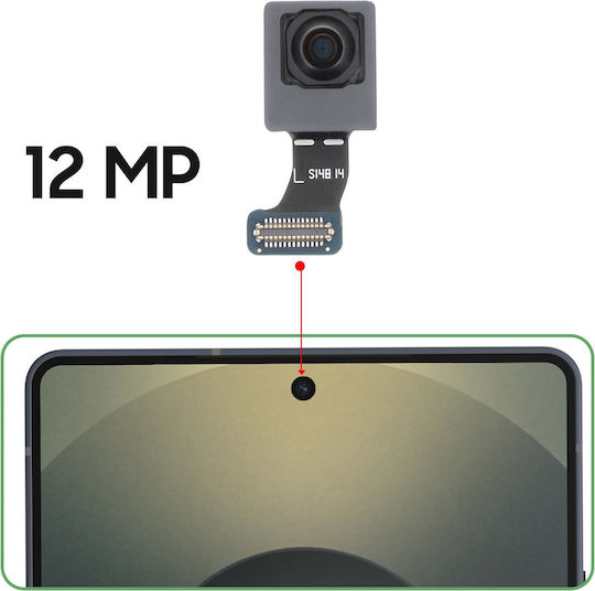 Clappio 12mp Frontkamera Samsung Galaxy S25 Ultra Ersatzteil Schwarz