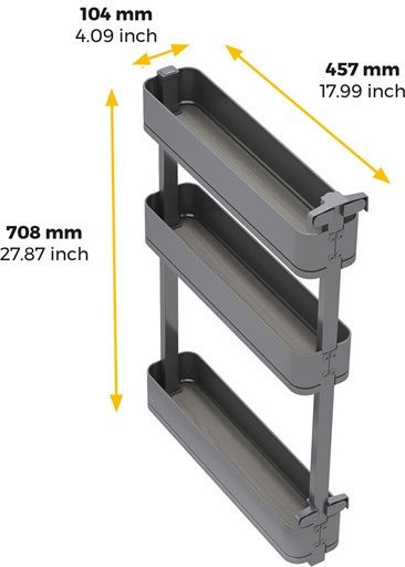 Emuca Grey Expanding Closet Mechanism with Brakes 8382035