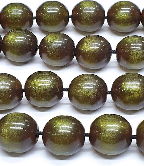 Roloi Komboloi Mastic Worry Beads with 33 Beads Green 39cm