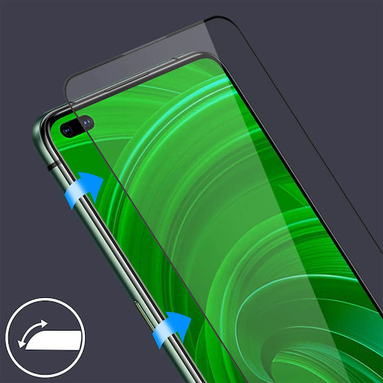 Screen Protector Realme X50 Pro 9h Tempered Glass Beveled Clear Outline Black