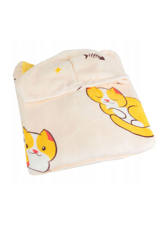Verk Group Furry Blanket with Sleeves 78x80cm Brown
