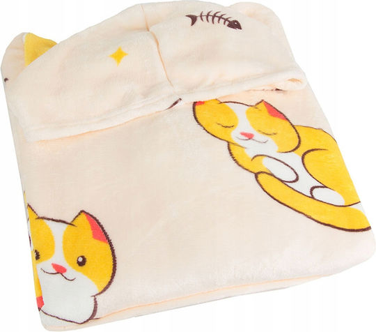 Verk Group Furry Blanket with Sleeves 78x80cm Brown