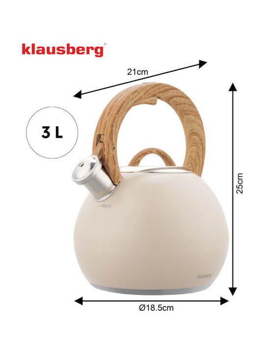 Klausberg Wasserkocher Beige 3000ml