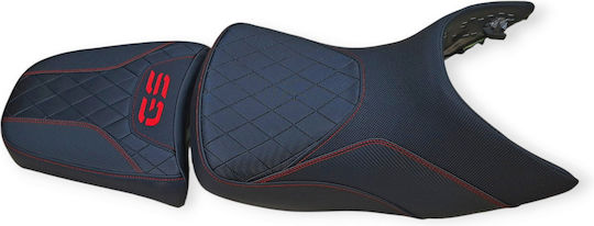 Gs1200 Adventure Bmw Anti-slip Quilted Baklavadoto Seat Cover Red Stitches Logo