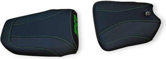 Zxr400 Kawasaki Anti-Slip Seat Cover Open Green Stitches Logo
