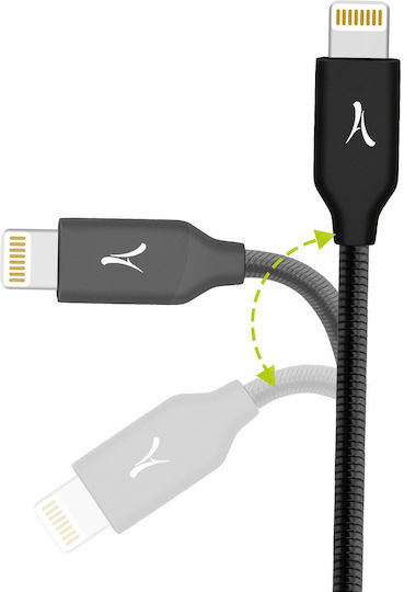 Akashi Cablu Lightning Iphone Ipad Ipod Metalic Indestructibil Încărcare Sincronizare Negru