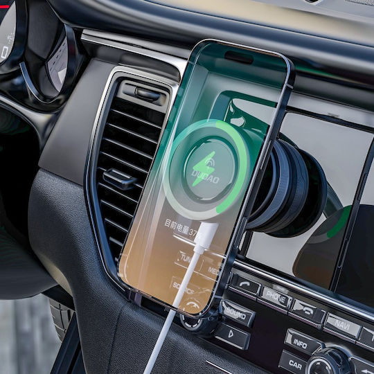 Dudao Car Mobile Mount with Magnet and Wireless Charging Magsafe Black