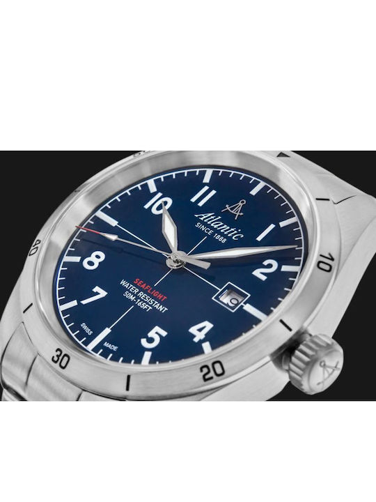 Men's Watch 44mm Battery with Silver Stainless Steel Bracelet