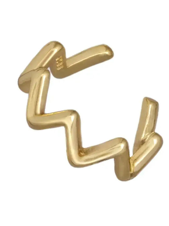 Single Earring Cuff made of Silver Gold Plated
