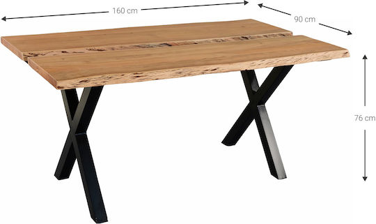 Masă Sala de mese din Lemn Masiv 160x90x76buc