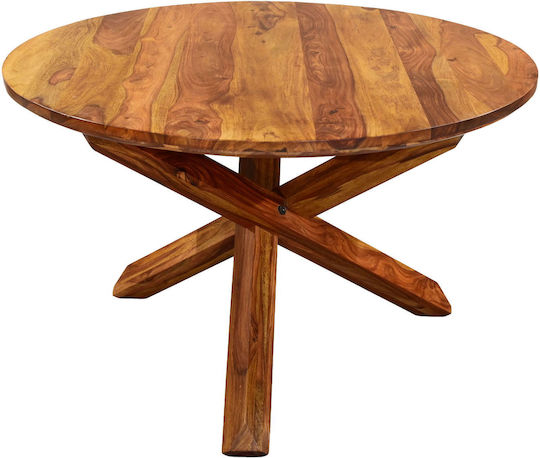 Cedrus Runder Esszimmer- und Küchentisch aus Massivholz 120x120x76cm