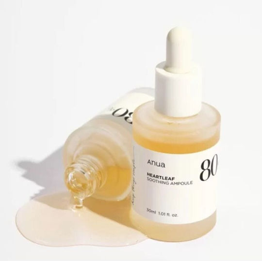 Anua Heartleaf 80% Soothing Ampoule Anti-aging Essence Face with Hyaluronic Acid & Vitamin B5 30ml