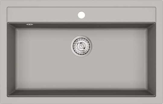 vidaXL vidaXL Einbauspüle aus Flüssigem Granit M79,5xP50,5cm Grau