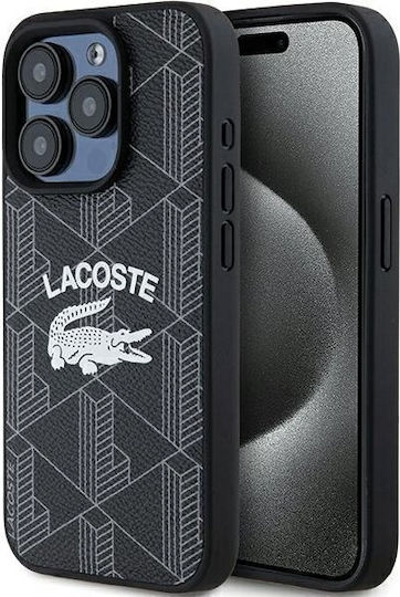 Lacoste Monogram Vintage Logo Magsafe Back Cover Πλαστικό Μαύρο (iPhone 15 Pro Max)