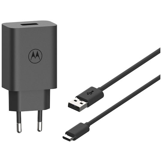 Motorola Charger with USB-A Port and Cable USB-C 33W Blacks (TurboPower)
