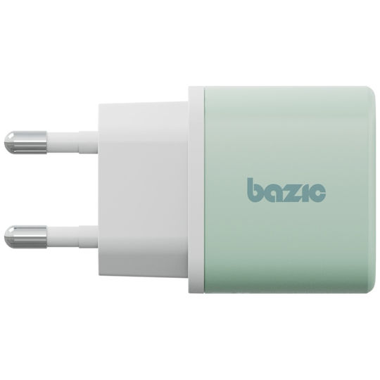 Bazic GaN с USB-A порт и USB-C порт и кабел USB-C - USB-C 35W Power Delivery / Quick Charge 3.0 Зелен (Goport Velox Kit)