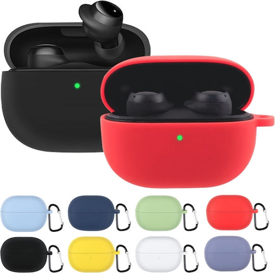 Θήκη Σιλικόνης με Γάντζο σε Μαύρο χρώμα για Redmi Buds 3 Lite