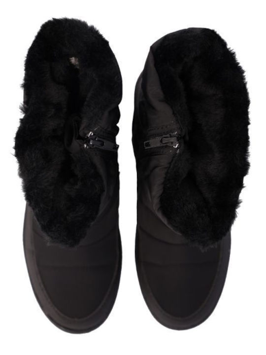 Holse Women's Snow Boots with Fur Black