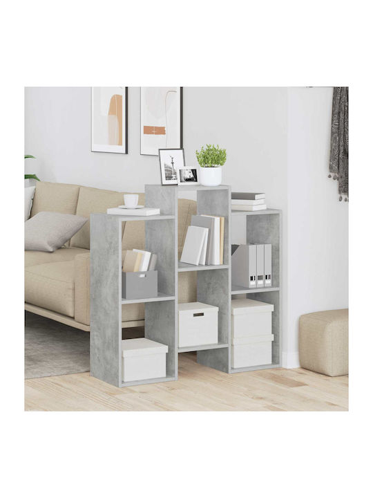 vidaXL Wohnzimmer Vitrine aus Spanplatte Grau 90x30x90cm