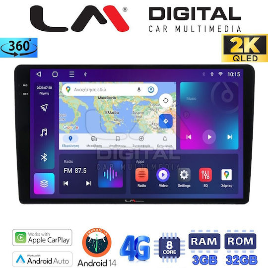 LM Digital Auto-Audiosystem für Ford Focus / Mondeo / Galaxie 2008 > 2014 (Bluetooth/USB/WiFi/GPS/Apple-Carplay/Android-Auto)