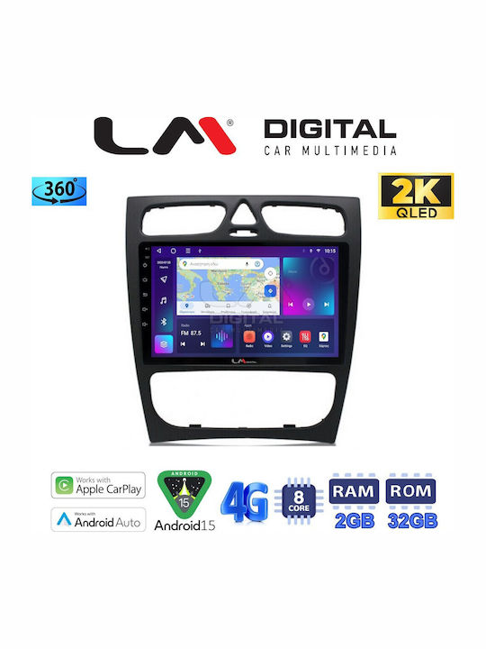 Car Audio System for Mercedes-Benz C Class / CLK Class / CLC Class / CL Class W208 1999-2003 Bluetooth USB Wi-Fi GPS Apple CarPlay Android Auto with 9 Inch Touch Screen
